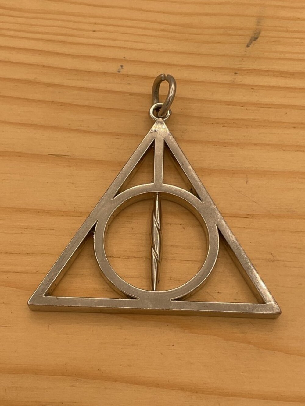 Harry Potter Deathly Hallows Pendant Silver Whimsigoth Goth Wiccan Witchy Charm